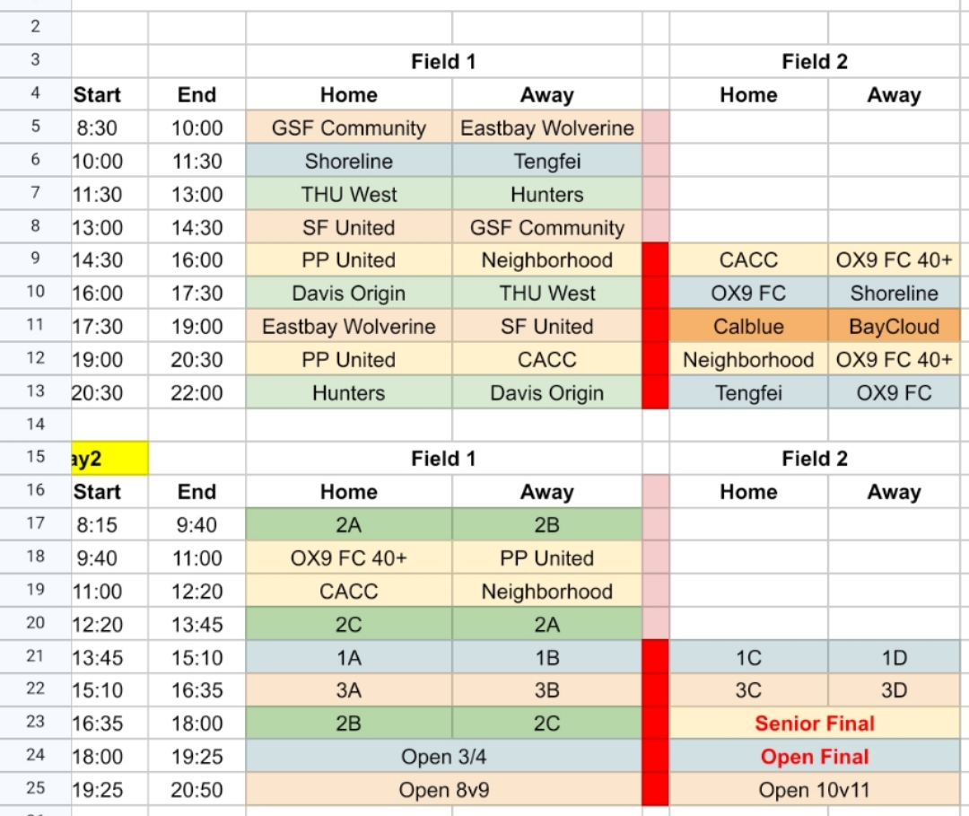 schedule